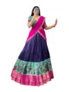 OMNATHRA Navratri Ready to Wear Indian Traditional Ethnic Lehenga Choli Navratri Special Chaniya Choli for Women. (dark purple, 46)