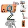 OMOTON TP06-E [3-Adjust] Sturdy Magnetic Phone Tripod for iPhone 17/16 Pro Max, Aluminium Phone Stand for MagSafe with Hook 1/4" Screw& Arca, Travel Essentials Gift for Vlog, Creators, Live, Green