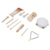 Omquot Children's Wooden Percussion Educational Toys Set, Hand-Eye Coordination, Safe Beech Wood Musical Instruments for Group Games in Kindergarten