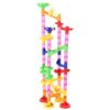Omquot DIY Kids Marble Maze Track Run Toys, Brain Stimulating Racing Games for Ages 3+, Plastic Material (80 Pieces)