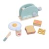 Omquot Durable Wooden Toy Toaster Set for Kids, Pretend Play Kitchen, Encourages Imagination and Child Interaction, Educational Kitchen Toy