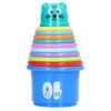 Omquot Educational Stacking Cups Colorful Numbers Fruit Learning Toy Bath Toy for Kids