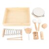 Omquot High Quality Wooden Percussion Music Set for Children, Develops Rhythm and Musical Understanding, Encourages Interaction and Playful Learning, Suitable for