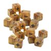 Omquot Math Plus Less Dice in Premium Plastic Material 20 Piece Set for Infant Education (Gold Gradient)