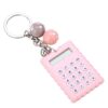 Omquot Mini Calculator Keychain Calculator Electronic Portable Pocket Key Chain for School Student Office (Pink)