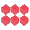 Omquot Plastic Blank Dice Set, DIY Dice for Crafts, Teaching and Entertainment, 6 Pieces for Board Games (Red)