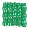 Omquot Portable Dice Set, Light White Dots for Board Games, Math Teaching (Green)