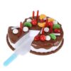 Omquot Pretend Play Chocolate Cake Set, Exquisite DIY Cutting Toy for Ages 3+ (Chocolate 37-Piece Express Box Set)