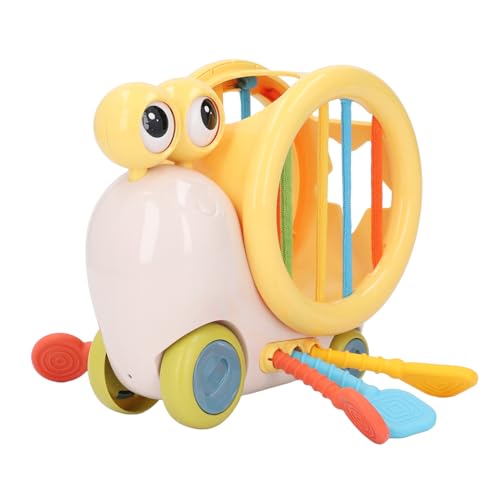 Omquot Shape Sorter, Fine Motor Skills Educational Toy for Toddlers, Colorful Geometric Design, Safe Silicone Material, Parent-Child Interaction (Yellow)