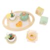 Omquot Wooden Fiction Game Set for Tea Party Fancy Afternoon Tea Toy for Girls at School