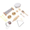Omquot Wooden Percussion Instrument Set for Toddlers, Early Education Safe Musical Toys for Children Over 3 Years Old