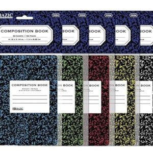 OMURA 1 Pack, Mini Marble Composition Book 4.5" x 3.25" 80 Sheets (2/Pack)