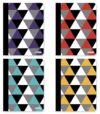OMURA 4 Pack, Geometric Composition Book C/R 100 Sheets