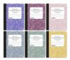 OMURA 6 Pack, Premium Morandi Color Marble Composition Book C/R 100 Sheets