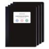ONAVIA Plastic Composition Notebook College Ruled 4 Pack, 160 Pages, Black