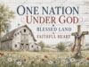 One Nation Under God Rustic Barn and Cross Wooden Jigsaw Puzzle 500 Pieces for Adults Windmill Wildflowers and Patriotic Bunting Patriotic Farmhouse Puzzle Gift for Patriotic Decor Lovers