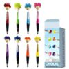 ONQLKL Pens,ballpoint pen,8pcs Mop Head Ballpoint Pens, Funny Mophea Topper Pen with Plush Hair Writing Click Pen Portable Cute Cartoon Multi-function Signing Pens(BLACK ballpoint pen)
