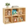 OOOK 6 Cube Storage Organizer, Horizontal or Vertical Orientation Montessori Bookshelf, Kids Bookshelf and Toy Storage for Kids Room, Playroom, Nursery, Classroom, Kindergarten (Basket not Included​)