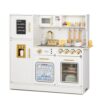 OOOK Wooden Kids Kitchen Playset, Simulated Kids Play Kitchen with Lights and Sounds, Nice Role Play Toy Kitchen with Plenty of Play Features for Kids Gift