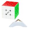Oostifun Mo Fang GE Warrior M 3x3 Cube 3x3x3 M UV Edition yongshi M Nanosurface UV Coated Surface Smooth Puzzle with One Cube Tripod(Multicolor)