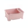 Open-Top Plastic Dish Drying Rack for Countertop, Medium Sink-Side Organizer with Drainage (1 Piece)