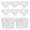 Operitacx 20pcs Yogurt Container with Lid - Mini Plastic Food Storage Containers - 120ml Portion Snack Boxes Fruit and Yogurt Cups - Reusable Dessert Jars for Takeout, Meal Prep