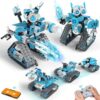 Opmind 5 in 1 STEM RC Robot Building Kit, 408PCS APP & Remote Control Blocks DIY Engineering Robotics, Erector Science Set for Kids Age 6 7 8 9 10 11 12+, Educational Learn Toys Gift for Boys & Girls