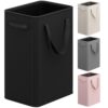 Optish 90L Slim Laundry Hamper, Large Laundry Basket With Handles, Black Narrow Laundry Basket for Dorm, Bedroom, Living Room, Collapsible Laundry Hamper