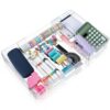 Oqqlin Expandable Acrylic Drawer Organizer, Clear Desk Drawer Organizers Tray with 8 Adjustable Compartments Multifunctional Desk Accessories for Vanity, Office, Kitchen, Bathroom