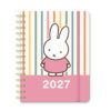 Orange Circle Studio 2027 Miffy A Year in Color Deluxe Compact Flexi Planner, Weekly & Monthly Spiral Organizer, 5.7 x 7.6” Hardcover Agenda with Stickers & Elastic Band for Home or Office Daily