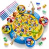 ORANGE OCEAN 66 PCS Magnetic Fishing Games for Kids Ages 4-8, Toddler Board Games for Kids 4-6 8-12, Toys for 3 4 5 6 Year Old Boys Girls, Ideas Birthday Gifts for Boys Girls 3-5 6-8