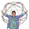 ORB Curiosities Hoberman Sphere EXTREME Expand-A-Ball - Rainbow - Triples In Size and Expands To 3 Feet - Huge Expandable Fidget Sphere, Breathing Ball Toy - Breath Exercises, Play For Kids and Adults