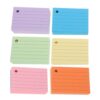ORFOFE 600pcs Colored Lined Index Cards with Holes, Paper Flashcards for Studying and Note Taking, Standard Size with Smooth Writing Surface, Resist Curling, for School and Workplace