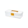 Organize Office Supplies and Vanity Essentials with this Portable PP Plastic Desktop Storage Box, 15 x 7.5 x 6.1 Inches