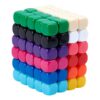 ORIGACH 120 PCS Blank Dices 16mm Acrylic Colored Dice Cubes Assorted Color DIY Dices Six Sided Bulk Dice for Board Games DIY Sticker Party Favor (12 Colors)