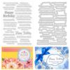 ORIGACH Happy Birthday Stamps and Dies for Card Making Birthday Sentiment Clear Stamps and Cutting Dies for Scrapbooking DIY Crafting Decorative