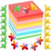 Origami , Colorful Square Origami, DIY Handmade Craft Paper, Origami Paper (10*10cm(100pcs)10-color)