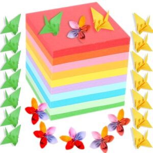 Origami , Colorful Square Origami, DIY Handmade Craft Paper, Origami Paper (10*10cm(100pcs)10-color)