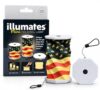 Origami Expanding Foldable LED Desk Lamp – USB Rechargeable & Portable - Dimmable Touch Control Light with Adjustable Height up to 5 1/2 for Office, Travel, Bedside & Modern Design (American Flag)