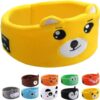 Orplru Kids Headphones Headband Toddler, Soft Fabric Earphones for Children Travel, Learning & Sleeping (Yellow Bear)