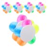 OSALADI 10pcs Flower Petal Highlighter Pens with 5 Bright Colors, Smooth Writing Fluorescent Markers for Note Taking, DIY Scrapbook Markers, Lightweight and Creative Design for Students