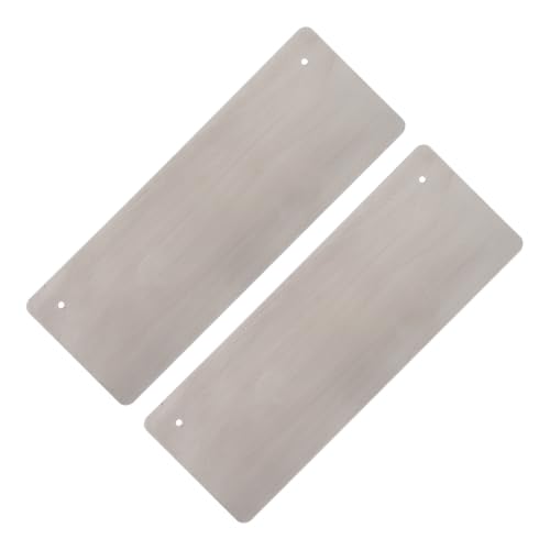 OSALADI 2pcs Stainless Steel Engraving Name Plates with Adhesive Backing, Smooth Surface and Precision Cut Edges, Blank Metal Plaques for Desk or Furniture Use in Home and Commercial Store