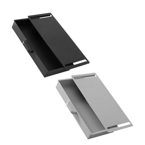 OSALADI 2pcs under Desk Organizer Drawers for Home and Dresser, Large Capacity Hidden Drawer Storage Box with Nail-free Abs Material, Easy and Firm Installation Desk Organizer Trays