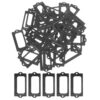 OSALADI 40pcs Drawer Label Holders for Storage Bins and Office Cabinets, Black Iron Frame with Vintage Style, Versatile Organization and Viewing for Library and Office Use