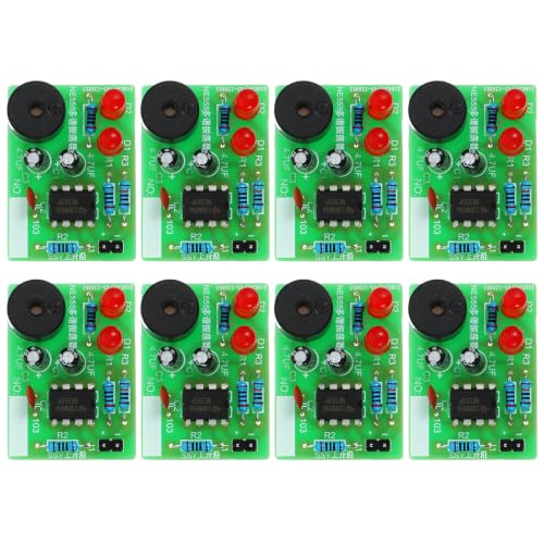 OSALADI 8 Sets LED Soldering Practice Kit for Electronics Beginners with PCB Sheet, Oscillator Design, Educational DIY Welding Board, for Student Learning and Team Training Projects
