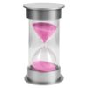 OSALADI Pink Plastic Rounded Hourglass Sand Timer for 30 Minutes Time Management Tool Stable Design, for Home Office Use and Classroom Study