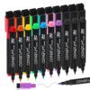 OSINGFUM 20 Magnetic Dry Erase Markers Ultra Fine Tip, 0.7mm, Extra Fine Point Erasable Markers with Eraser, Thin White Board Markers Dry Erase, Low Odor, 8 Colors