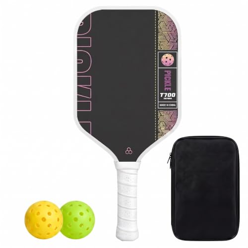 OSMO Elite Spin Pickleball Paddle,T700 Carbon Fiber Surface with Polypropylene Honeycomb Core, Balanced Power & Control, Extended Sweet Spot, Comfortable Ergonomic Grip for Men & Women