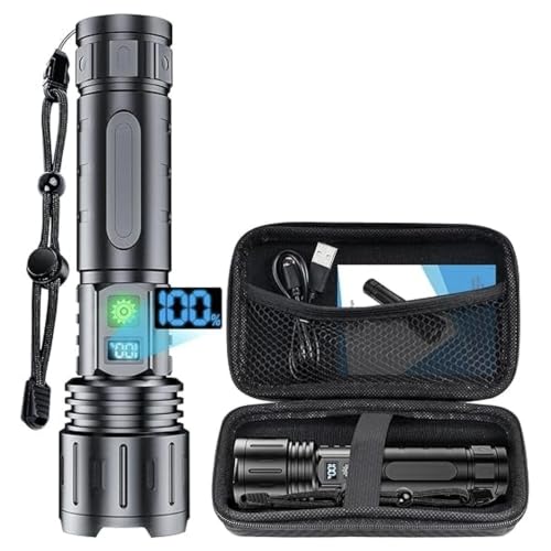 Osmo Liteforce 20,000 Lumens Ultra-Bright Flashlight, Zoomable Spotlight & Floodlight, USB-C Fast Charging with Digital Power Display, for Camping, Emergencies, and Outdoor Adventures