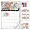 Ospelelf Wall Calendar 2026 - 2027 Hanging Coloring Calendar 12'' x 17'', Monthly Kids Calendars Planner with Plastic Cover, 18 Month Doodle Calendar for Family, Office, Use Jan 2026 - June 2027, Floral